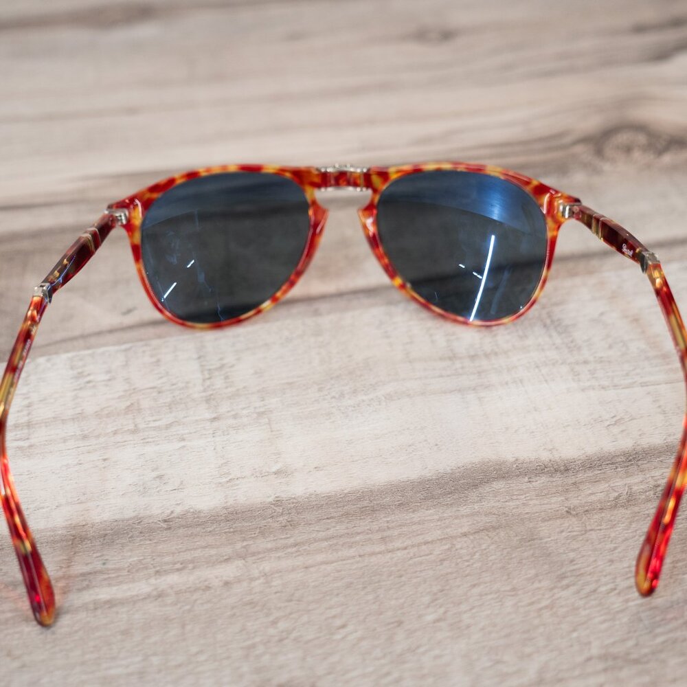 Persol 714 Sunglasses Tortoise Havana Red Folding - Picture 4 of 6